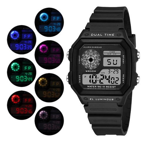 Reloj Digital Militar Deportivo Luminoso Hombre Moda,regalos