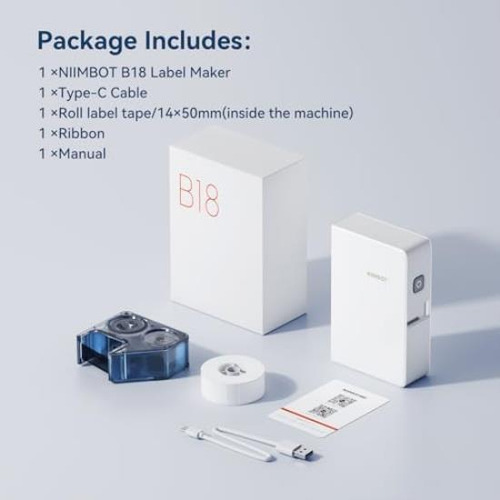 Niimbot B18 Etiquetadora Con Cinta, Impresora De Etiquetas B