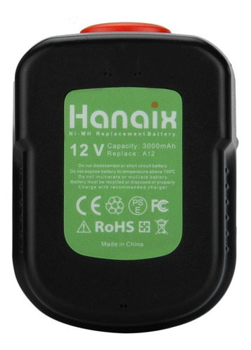 Hanaix 3000 Mah Ni-mh 12 V Hpb12 Batería Para Black & Decker