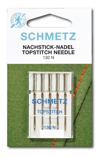 Aguja Top Stitch Schmetz Para Máquina De Coser Familiar