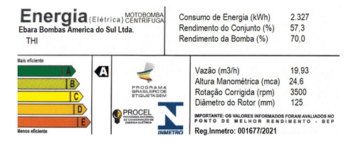 Bomba Centrifuga Alta Vazão Thebe Thi-13 3,0hp Motor Nova