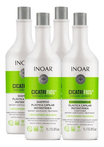  Kit 02 Inoar Cicatrifios Shampoo + Condicionador L