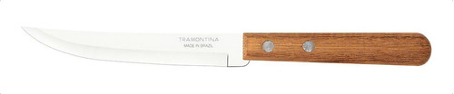 Faca Para Churrasco Tramontina Dynamic Aço Inox Fio Liso 5 Cor Madeira natural