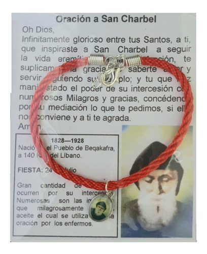 Pack 6 Pulsera De San Charbel, Cordón, Hecha A Mano.