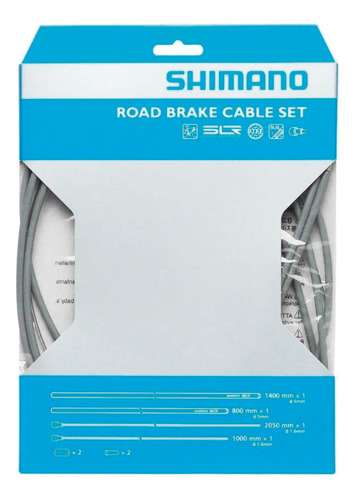 Juego Carcasa Y Cable De Freno Shimano Road Ptfe 1,6 Mm Gris