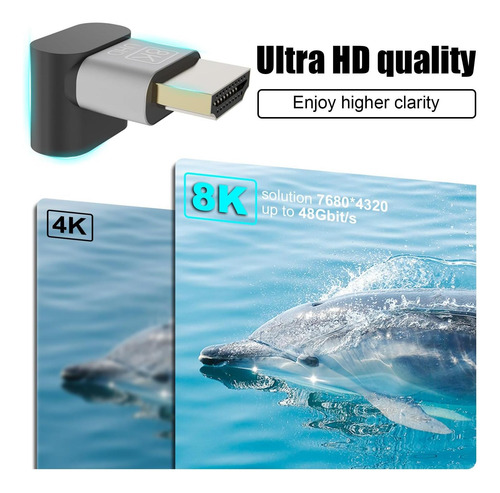 Adaptador De Ángulo Recto Vcelink Hdmi 90 Grados Adaptador A