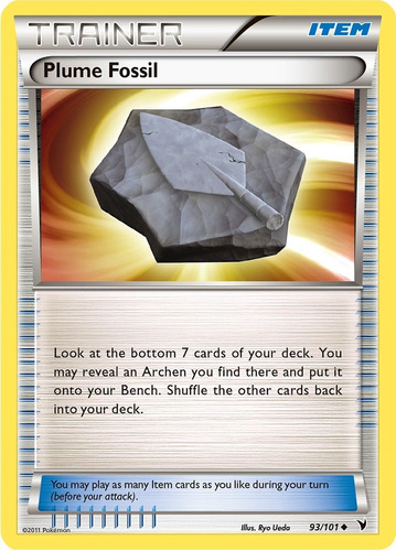 Cartas Pokemon B&w Item Plume Fossil 93/101