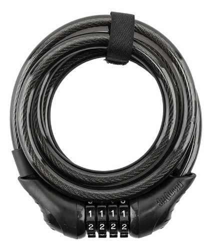 Candado De Cable Onguard 8159 Neon Series 180cmx12mm Bici Color Negro