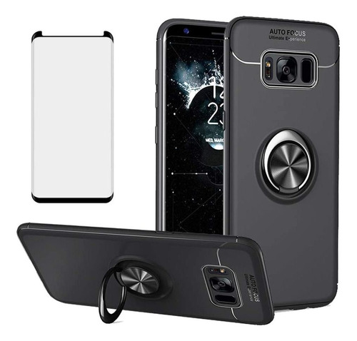 Funda + Protector De Pantalla Galaxy S8 Plus 6.2 In | Negro