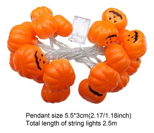 Luz De Calabaza De Halloween, Luces Led De Calabaza, 20 Led