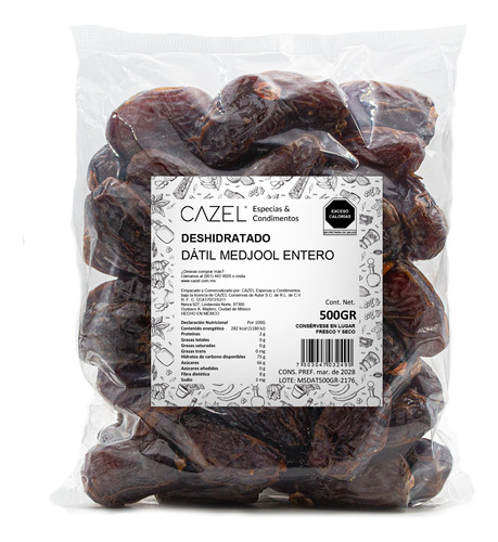 Dátil - Dátiles Entero Premium Oaxaca Natural 500g