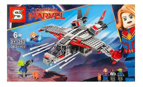 Imagen 1 de 2 de Set De Bloques Capitana Marvel Nave Sy1263