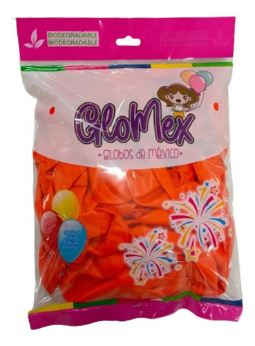 Globos Glomex 12 Liso Latex 100 Unidades Colores A Elegir