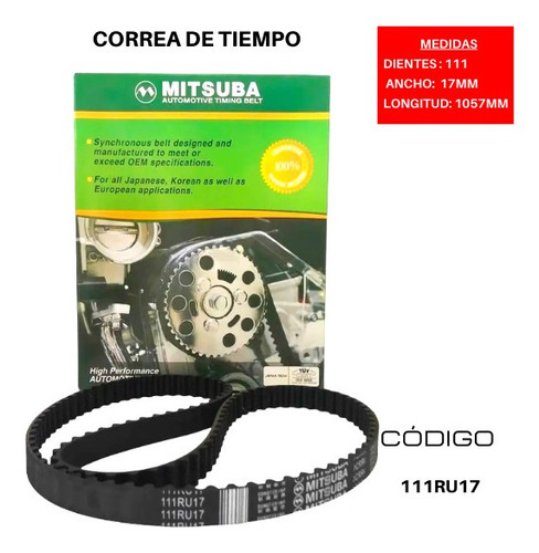 Correa Tiempo Opel Astra 1.4 T92 Estate Van I F7 1991 1999