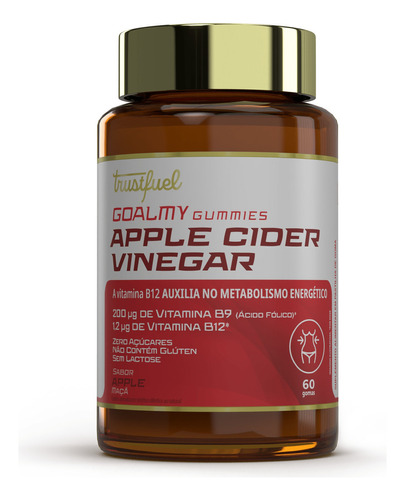 Apple Cider Vinegar Gummies 60 Und - Trustfuel Sabor Apple Sabor Maçã