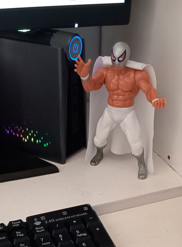 Luchador Axel Figura De Acción Enmascarado Gris