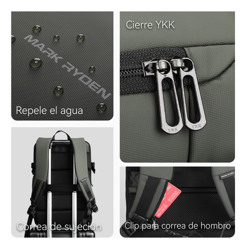 Mochila De Viaje Ykk (17.3) De Gran Capacidad Para Hombre