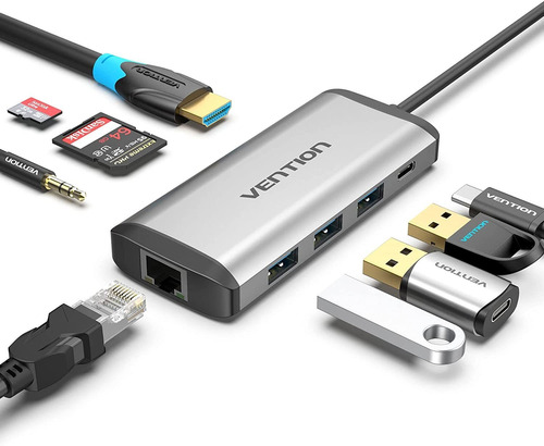 Concentrador Usb-c A 9 Puertos | Hdmi / 3 Usb / Sd / Pd