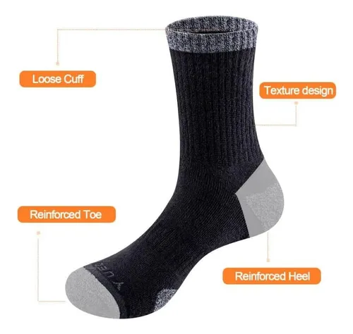 Yuedge Calcetines De Senderismo Para Hombre Absorbe La Media