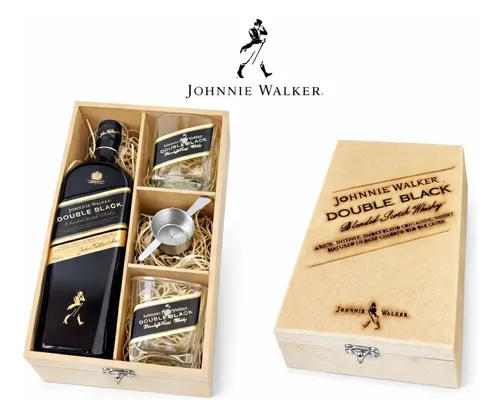 Kit P Presente Whisky Jw Double Black 1 L + 2 Copo + Dosador