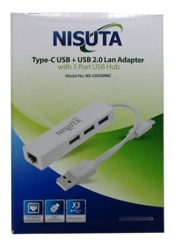 Imagen 4 de 7 de Conversor Usb A Red Y Hub 3 Puertos Usb C Mac Air Notebook