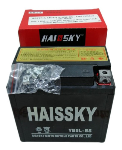 Batería Moto Ytx5l-bs. Haissky Alta Calidad. Fullpower Moto