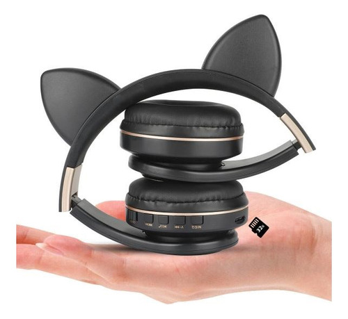 Audifonos Inalámbricos Bluetooth 5.0 M1 Cat Gato Premiun Col Color Negro