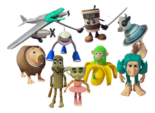 Muñeco Meme Tralalero X9 Personajes Grandes 3d