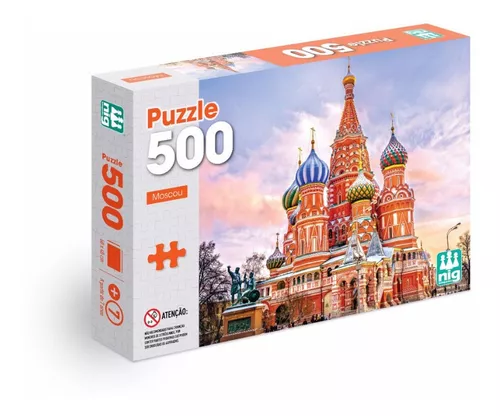 Jogo Quebra Cabeça 500 Peças Puzzle Paisagem Moscou 60x40cm