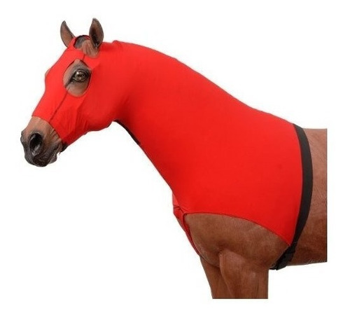 Imagen 1 de 1 de Capucha Resistente Elastizada Para Caballo De Tough 1/ Rojo