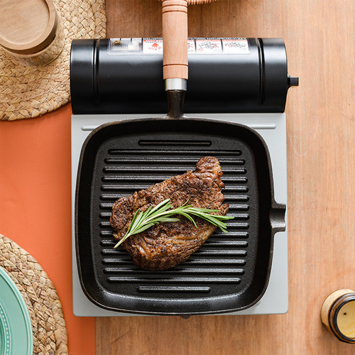 Sartén L Iron Steak A Rayas Con Revestimiento Antiadherente