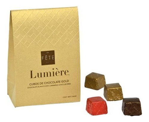 Cubos Gold Lumière 100 Gramos La Fête Chocolat