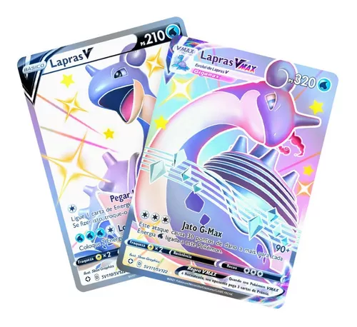 Carta Pokemon Lapras Gx Ultra Raro Original Pt + 50 cartas