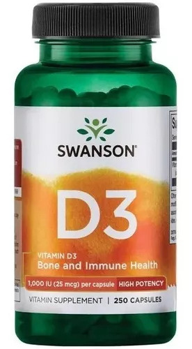 Vitamina D3 Salud Total Premium 1000iu 250 Caps Eg D80