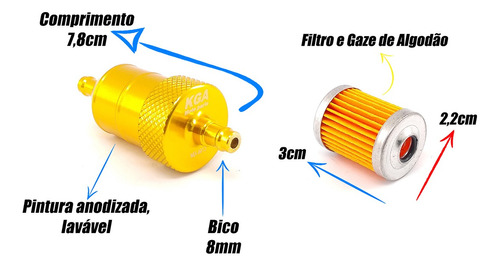 Filtro De Combustível Esportivo Fazer Lander Crosser Factor