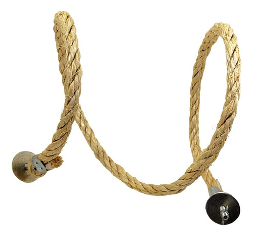 Poleiro De Corda Sisal Brinquedo Calopsita Papagaio 80cm