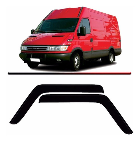 Calha Defletor Chuva Iveco Daily 2000 A 07 2 Portas Fumê