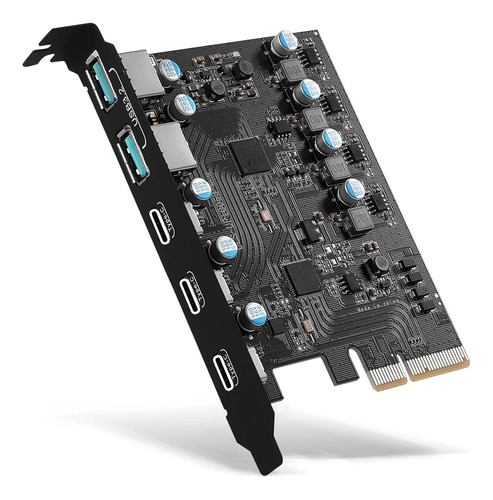 Tarjeta Pcie A Usb 3.2/usb 3.1 Gen 2 De 10 Gbps Y 5 Puertos