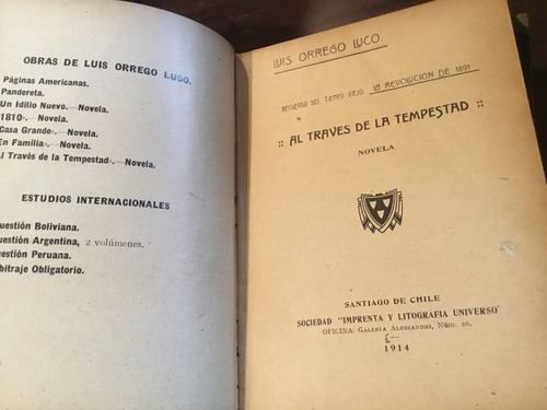 Orrego Luco Al Través De La Tempestad. La Revolución De 1891 (Usado)