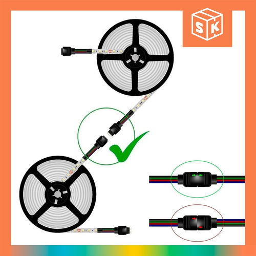 Imagen 3 de 10 de Tira Led Luces Colores Autoadhesivas Exterior Control Remoto