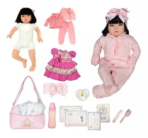 Boneca Bebe Reborn Barato com enxoval lindo e Mala Maternidade em Promoção  na Americanas