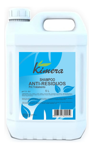 Shampoo Galão Anti-resíduos Profissional 5 Litros Kimera