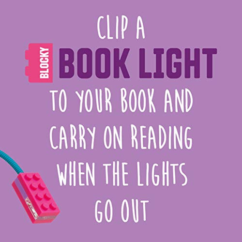 Luz De Libro Blocky Morada, Ideal Niños, Luz De Lectur...
