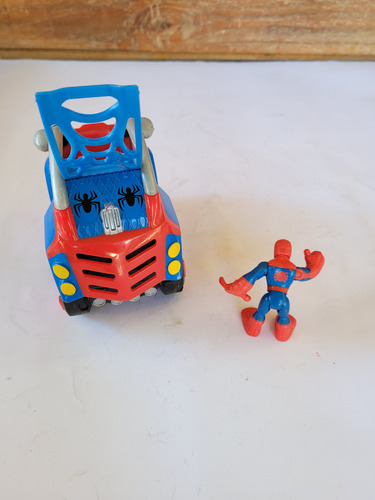 Spiderman Adventures Playskool Heroes Flip-out Stunt Buggy 3 (Usado)