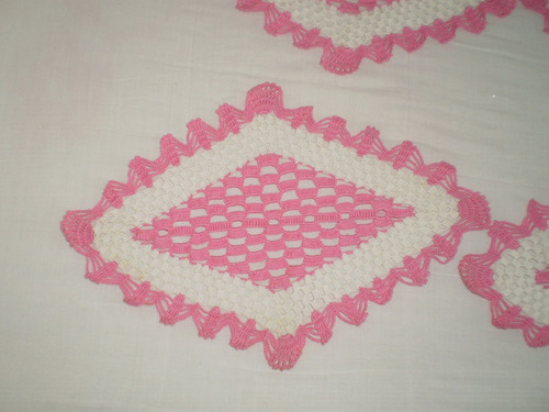 Imagen 4 de 4 de Juego De 4 Paños O Tapetes Tejidos A Crochet