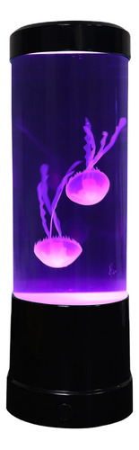 Acuario Led Dream Jellyfish Redondo Con Medusas Reales, 7 Co