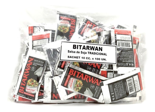 Imagen 2 de 4 de Salsa De Soja Bitarwan Sachet 10cc X 100u Delivery