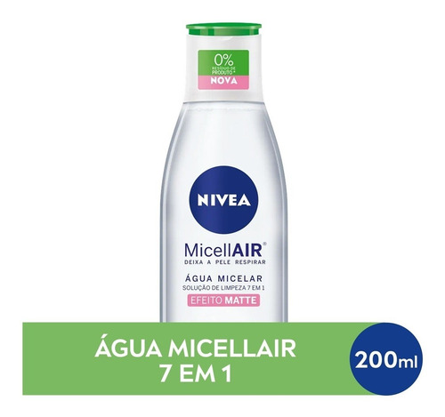 Imagem 1 de 8 de Água Micelar Nivea Micellair Efeito Matte 200ml