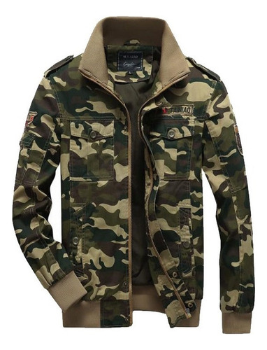 Chaqueta De Camuflaje Estilo Militar Americano For Hombre