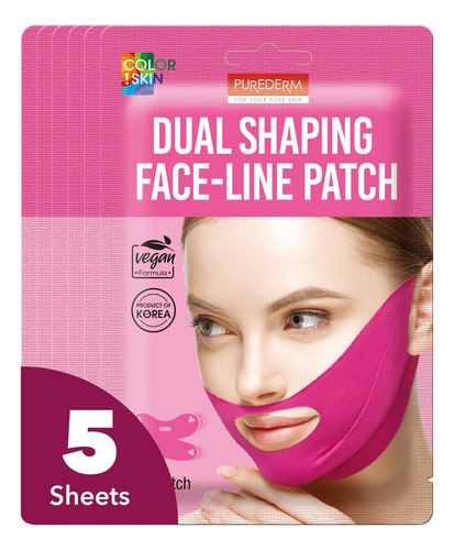 Purederm Parche Facial De Doble Modelado (paquete De 5) - M.